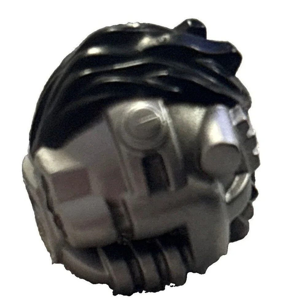 LEGO Ninjago Minifig, Headgear w/ Silver Robot Components and Eyepiece Black 1